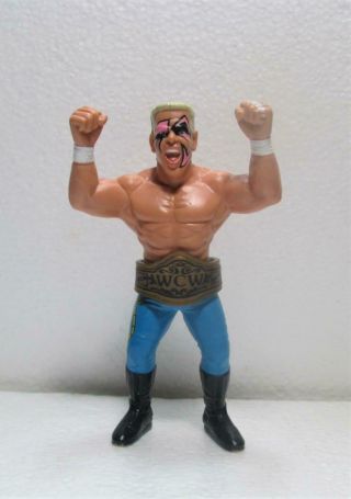Vintage 1990 Wcw Galoob Sting Wrestling Action Figure With Championship Belt