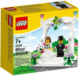 Lego Minifigure Wedding Cake Topper 40165 Set Box Bride Groom Figures