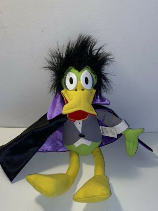 Vintage 1990 Cosgrove Hall Production Count Duckula Plush With Posable Legs