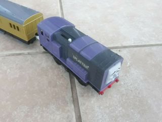 Thomas Trackmaster Dodge & Splatter with sharing carriage,  RARE battery operated 3