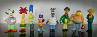 Rare 2000 The Simpsons Action Figure Toy Set Bundle Burger King Bart Homer Fox