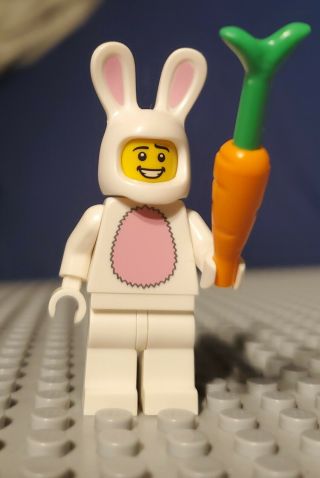Lego Bunny Suit Guy Minifigure Series 7 2012 Cmf Carrot Rabbit