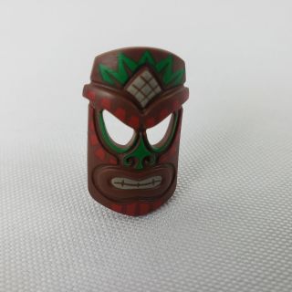 Lego - Minifigure Tiki Tribal Pattern Mask Red Green Tan Reddish Brown Mask Only