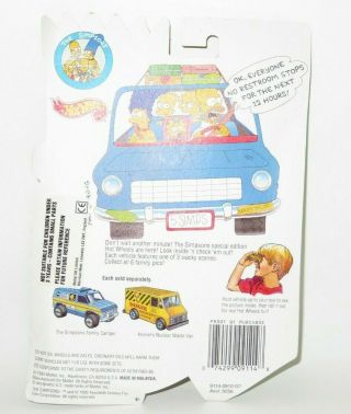 Early 1990`s Hot Wheels The Simpsons Homer`s Nuclear Waste Van Image 3