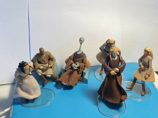 Star Wars Jedi High Council 6 Loose Figures Hasbro And Two Seats.