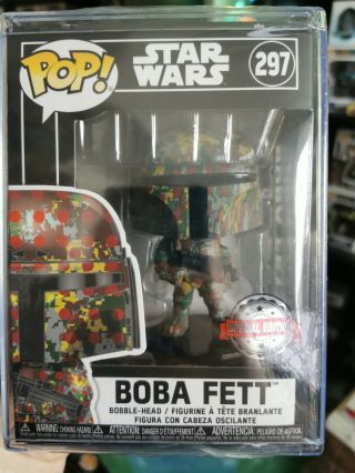 Star Wars Boba Fett 297 Futura Camo Special Edition Funko Pop With Hardstack
