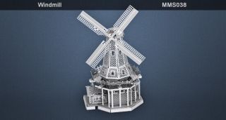 Metal Earth Windmill 3d Metal Model,  Tweezer 010381