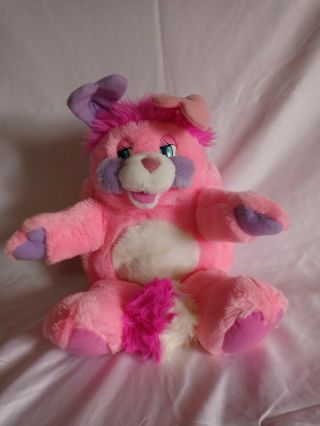 Vintage 1985 Mattel Popples Party Pink And Purple Plush Toy Stuffed Animal