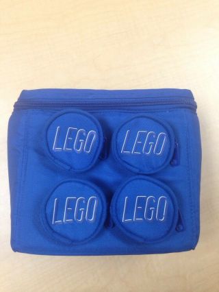 Lego Insulated Soft Cooler Lunch Bag Parts Carry Case Blue Brick Euc