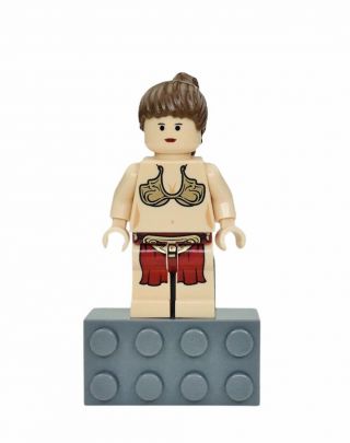 Lego Star Wars Princess Leia Slave Outfit Magnet W/ Display Brick