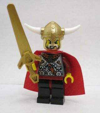 Viking King 7019 Gold Helmet Red Cape Vikings Castle Lego® Minifigure