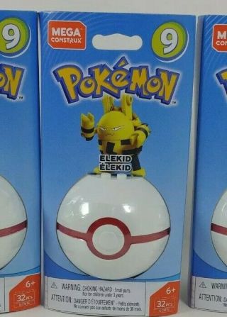 Pokemon Mega Construx Elekid Poke Ball Series 9 Poke Ball Buildable Figure