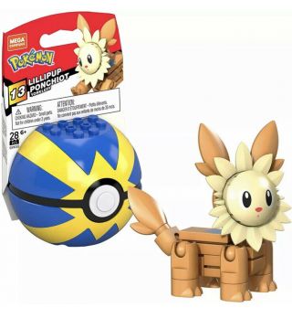 Mega Construx Pokemon Lillipup Poke Ball Building Set Evolutions Booster Pack