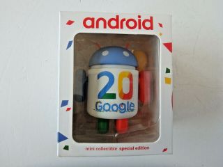 Android Mini Collectible Special Edition Figurine " 20 Years Of Google "