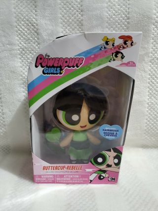 Spinmaster The Powerpuff Girls Buttercup 6 " Deluxe Doll Includes Hairbrush
