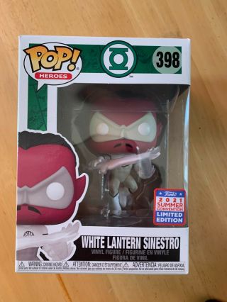 Funko Pop Dc White Lantern Sinestro 398 Funkon Summer Exclusive Available