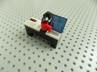 Lego Minifigure Accessory Desk W Computer Key Boards Coffer Maker And Mail