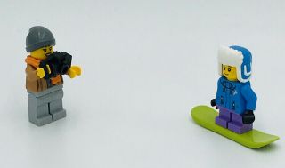 Lego Minifigs Snowboarder Girl & Woman Photographer With Camera