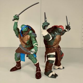 Teenage Mutant Ninja Turtles Playmates Combat Warrior Tmnt Leonardo & Raphael