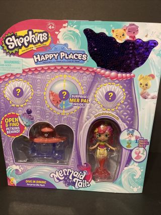 Shopkins Happy Places Mermaid Tails Dive In Dining Surprise Me Pack