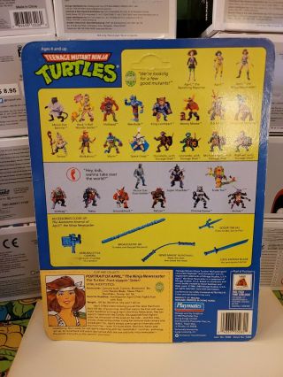 1992 Playmates Teenage Mutant Ninja Turtles APRIL THE NINJA NEWSCASTER MOC TMNT 2