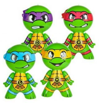 (set Of 4) 24  Ninja Turtles Inflatables - Inflate Blow Toy Party Decorations