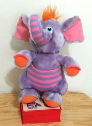 Vintage 1984 Wuzzles Eleroo 12 " Plush Disney Hasbro Softies Elephant Purple