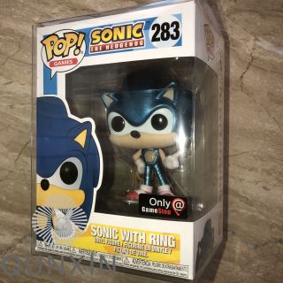 Funko Pop！games:sonic The Hedgehog 283 Sonic With Ring Vinyl Figure W/protector