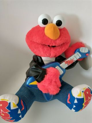 Rock And Roll Elmo Vintage 1998 Tyco Sesame Street Plush Singing Soft Toy
