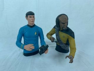 Star Trek Spock And Lt.  Wolf Vinyl Bust Bank Diamond Select Toys