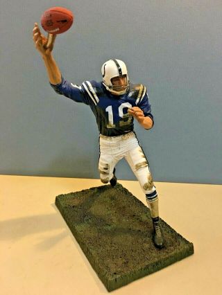 John Unitas Baltimore Colts Hall Of Fame 2005 Mcfarlane Action Figure Loose