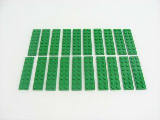 20x Lego Green Standard Plate 2 X 8 Studs Long Frame Base 3034