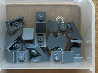 Lego Parts - Dark Bluish Gray Slope 45 2 X 1 W 2/3 Cutout - No 92946 - Qty 20