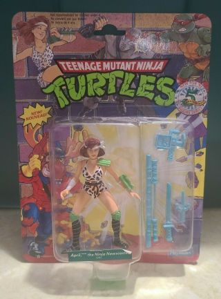1992 Tmnt Teenage Mutant Ninja Turtles April The Ninja Newscaster Figure