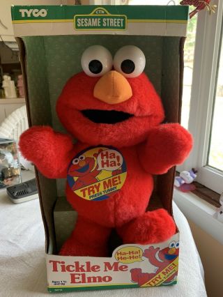 Tickle Me Elmo Doll By Tyco 1996 Sesame Street Doll