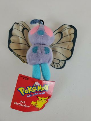 Pokemon 12 Butterfree 5 " Beanie Baby Plush W/ Tag Nintendo Hasbro 1998