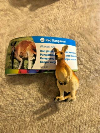 Yowie Collectible Toy Red Kangaroo Includes Informational Paper No Chocolate