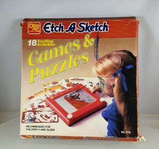 Etch A Sketch Vintage Games & Puzzles Sheet Set Of 18 Ohio Arts - 1988