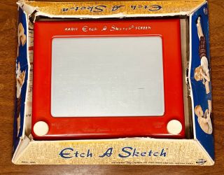 Vintage Etch A Sketch Toy Ohio Art 505 W/ Box & Insert 1960 