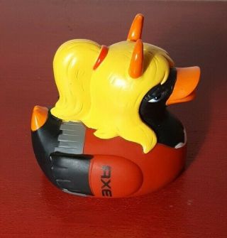 Axe Rubber Winking Blonde Duck Duckie Ducky W/ Horns Toy 2006 - 2007 Rare