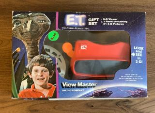 Rare Vintage E.  T.  Extra Terrestrial View Master Gift Set With Box