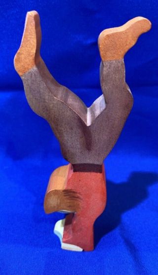 KINDERKRAM / Ostheimer Wooden Circus HANDSTAND ACROBAT toy RARE with tag 2