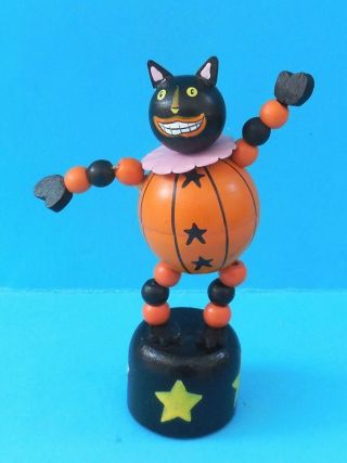 Halloween Black Cat Push Puppet - Press Up Toy - Wakouwa Novelty