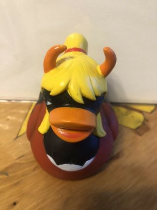 AXE Rubber Winking Blonde Duck Duckie Ducky w/ Horns Toy 2006 - 2007 RARE 2