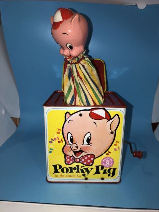 Matty Mattel Porky Pig In - The Box,  Vintage 1964