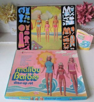 Vintage Malibu Barbie Dress - Up Set Colorforms Play Set No.  2350 1972
