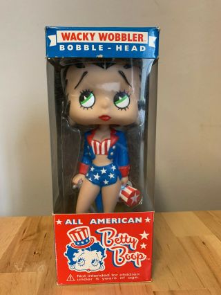 Funko All American Betty Boop Wacky Wobbler Bobble Head Nib