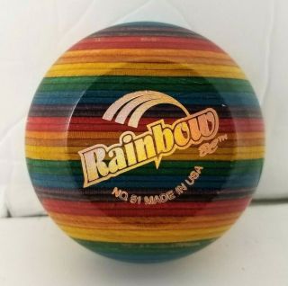 Vintage 1996 Bc Rainbow Champion Hardwood Laminated Yo Yo 51