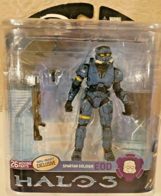 Halo 3 Walmart Exclusive Spartan Soldier Eod Series 2 Blue Mcfarlane 2008