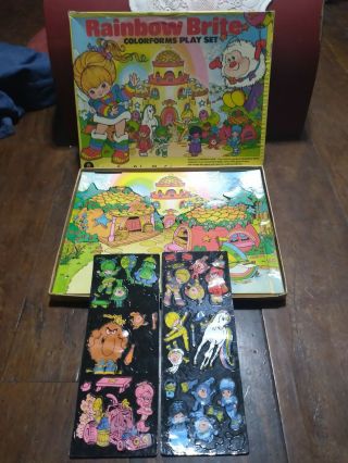 Vintage Rainbow Brite Colorforms Deluxe Play Set Missing Four 1983